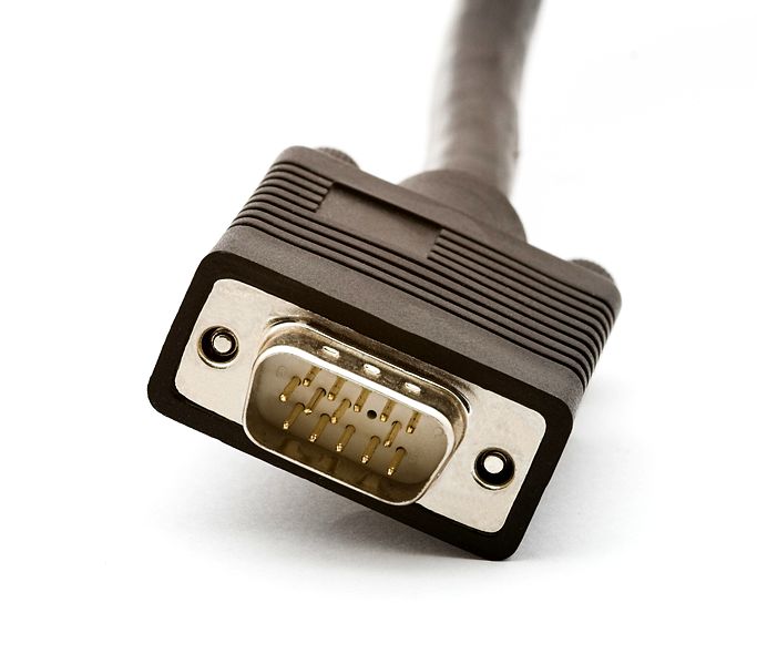 The VGA connector, unlike DVI